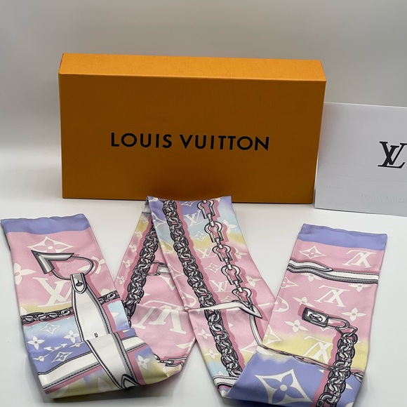 Louis Vuitton Escale Confidential Bandeau Neckerchief Scarf Wrap Twilly Chocker - Picture 3 of 14